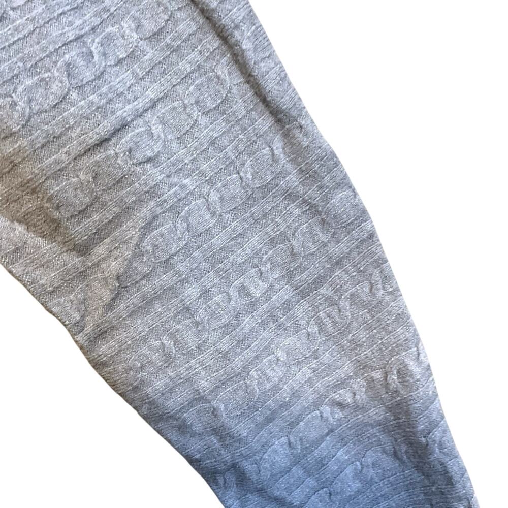 Tahari Gray‎ Cable Knit Mock Neck Sweater Women’s Long Sleeve Classic Cozy- M - Picture 6 of 10